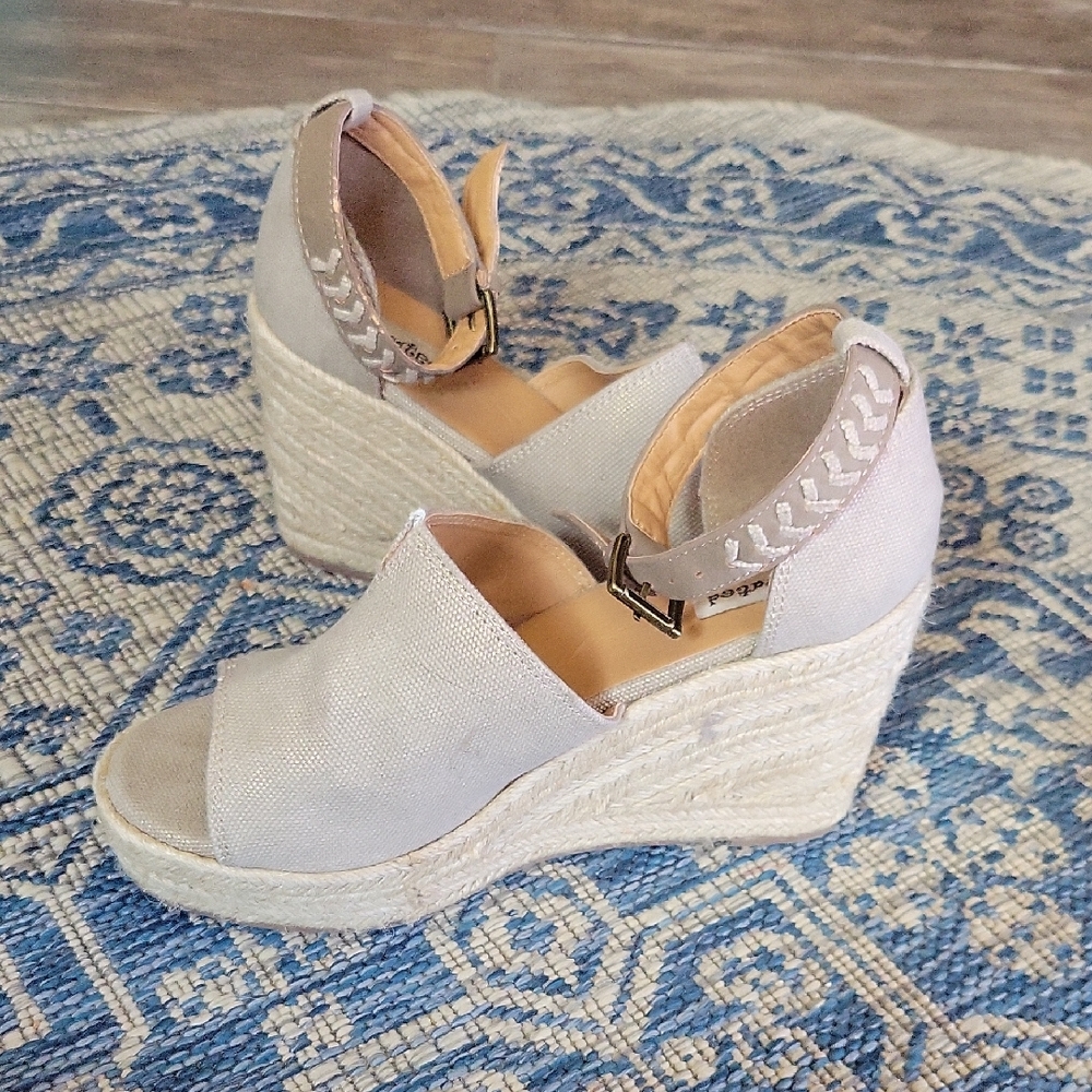 Not Rated Cream Wedge Sandals
